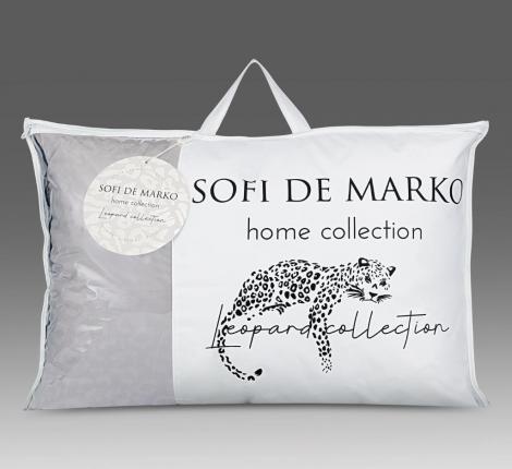 Подушка средняя "Sofi de Marko" Leopard (серая), 50х70