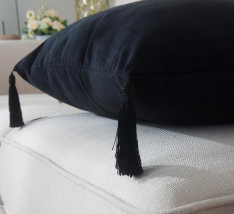 Наволочка декоративная "Sofi de Marko" Кэтрин (черная) Велюр, 45х45 