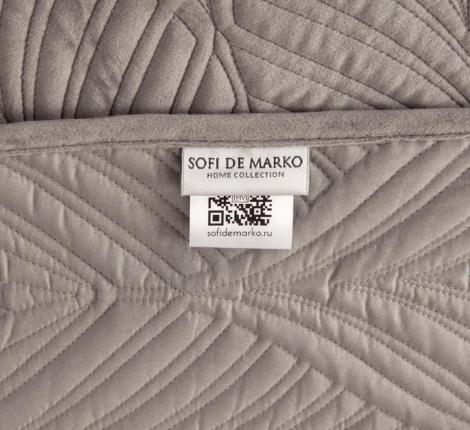 Покрывало "Sofi de Marko" Таира (серый) Велюр, 240х260
