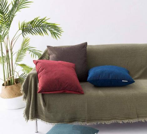 Наволочка декоративная "Sofi de Marko" Мулен Руж (сапфир) Велюр, 45х45 