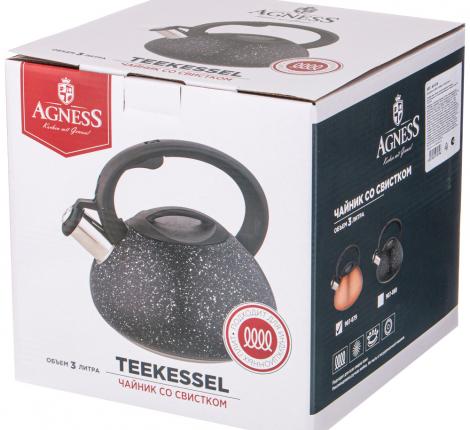 Чайник со свистком "AGNESS" 907-079, 3,0 л