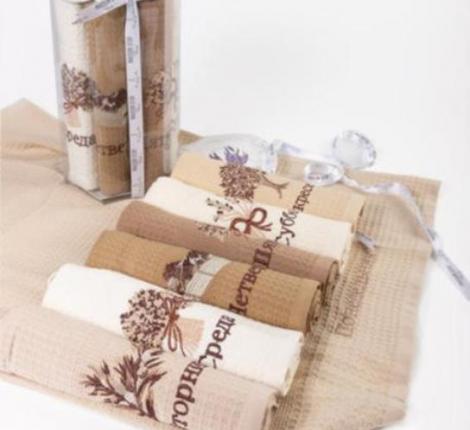 Комплект кухонных полотенец Maison D'or &quot;SEVENDAY&quot; 50х70-7шт., кофе