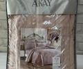 Постельное бельё с одеялом AKAY SATEN (сухая роза), Евро