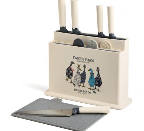 Набор кухонных ножей (5 шт.) и приборов "FAMILY FARM", 10 предметов