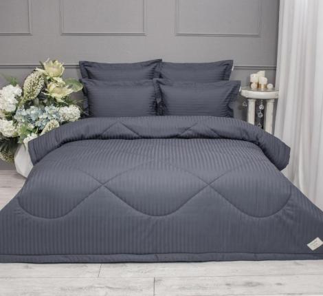 Постельное белье с одеялом "Kazanov.A." Hotel (индиго) Страйп Сатин, Евро