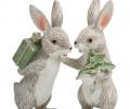 Статуэтка "КРОЛИКИ", 10,5*6*13 см