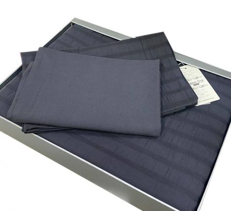 Постельное бельё "Maison D'or" NEW CAMILLE Жатый сатин Евро, антрацит