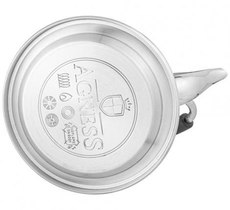 Чайник со свистком и складывающейся ручкой "ТЮДОР", 1,0 л (стальной)