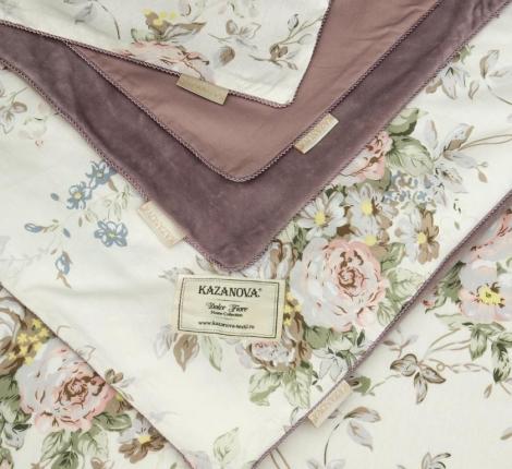 Постельное белье с одеялом "Kazanov.A." Альвина (пыльная роза) Велюр/Egypt Cotton, Евро
