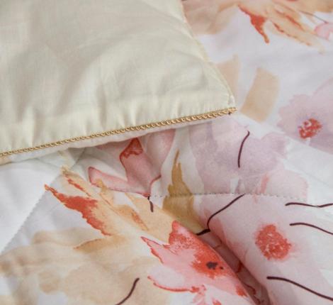 Постельное бельё с одеялом "Kazanov.A" Стелла (айвори) Сатин, Евро