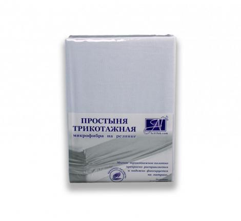 Простыня трикотажная на резинке "АльВиТек" Микрофибра 200х200х25, Белый