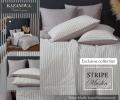 Постельное белье с одеялом "Kazanov.A." Stripe Muslin (серебро платина), Евро