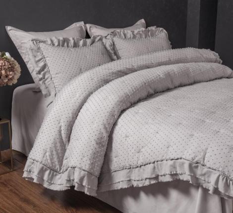 Постельное белье с одеялом "Kazanov.A." Molecule (платина беж) Nano Cotton, Евро
