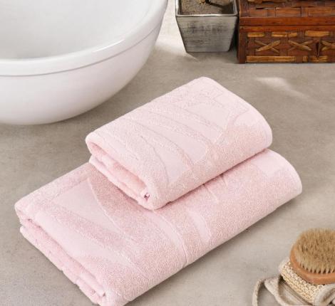 Комплект махровых полотенец "METEOR" (50x90/70х140) 2 шт. PATAYA, светло-розовый