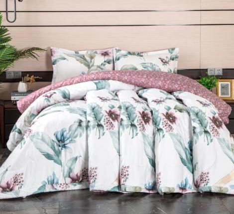 Постельное белье с одеялом "Kazanov.A." Мальва (молоко роза антика), Семейный