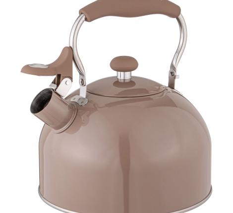 Чайник со свистком "AGNESS", 2,5 л (шоколад)