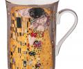 Набор кружек 2 шт. "ПОЦЕЛУЙ" (Г. КЛИМТ), 300 мл (кремовый-серый)