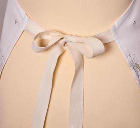 Фартук с пропиткой "ПАРИЖСКИЕ КОТЫ" Кайма 60х70 см, белый