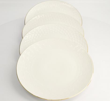 Набор тарелок 4 шт. "Nippon White Gold", диаметр 30,5 см