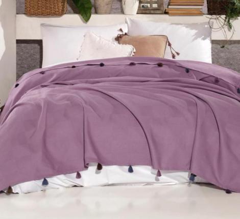 Покрывало вафельное "SAHESER" ZILLER фиолетовый, 220х220