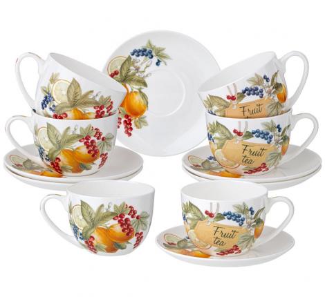 Чайный набор "FRUIT BASKET" 104-996 на 6 персон, 12 предметов (330 мл)
