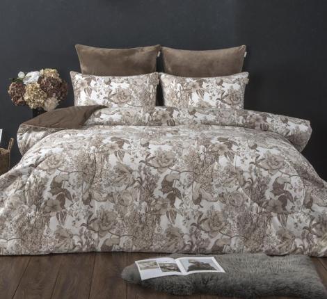 Постельное белье с одеялом "Kazanov.A." Голди (бежевый пудра) Велюр/Egypt Cotton, Евро