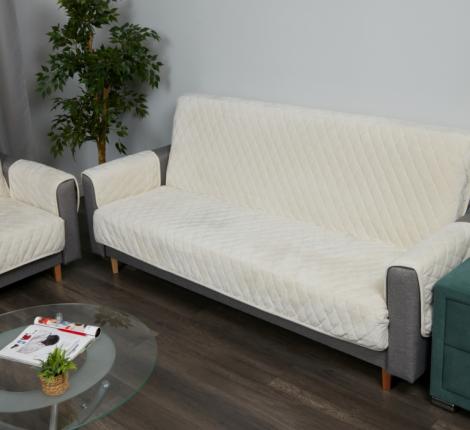 Накидка на диван "Karteks" 90х210 Ромбы, молочный