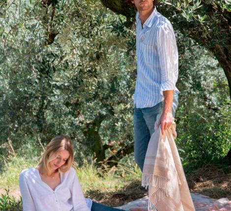 Плед хлопковый Frati "COUNTRY" CILIEGIA (вишневый), 130х170