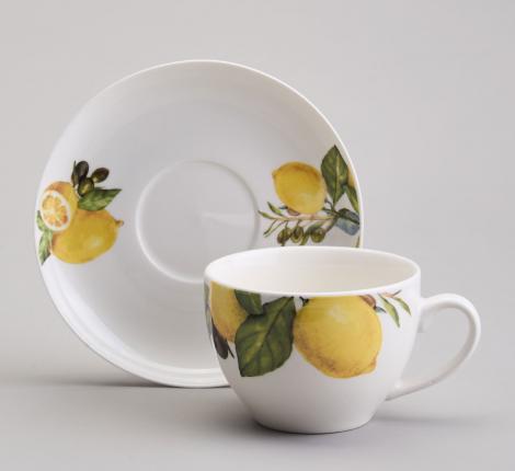 Чайный набор  "ЛЕМОН ТРИ" на 6 персон, 12 предметов (250 мл)
