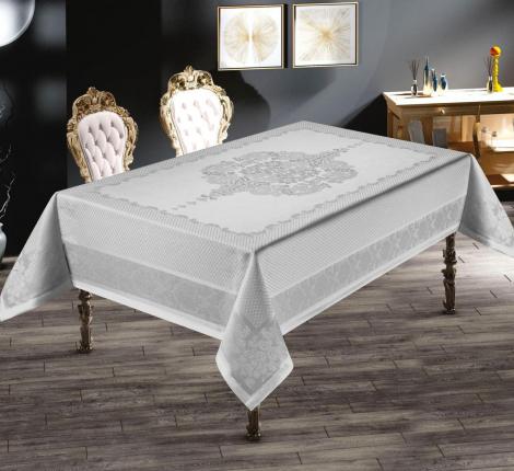 Скатерть "DO&CO" броде жаккард 160х220 VIYANA, серый