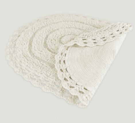 Набор ковриков для ванной &quot;KARNA&quot; кружевной YANA 60x100 +50x70 см, Кремовый