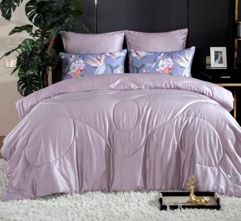 Постельное белье с одеялом "Kazanov.A." Ирбис (лаванда пепел) Тенсел, Евро