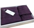 Комплект махровых полотенец 30x50-50x90-70x140 Maison D'or "NATURELLA", фиолетовый