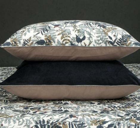 Постельное белье с одеялом "Kazanov.A." Беверли (индиго жемчуг) Велюр/Egypt Cotton, Семейный