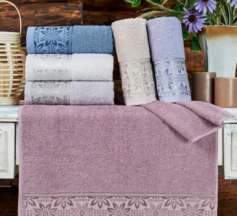 Набор махровых полотенец "TWO DOLPHINS" жаккард 50х85 (1/6 ) A152 KALUGA