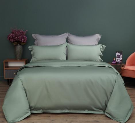 Постельное бельё "Sofi de Marko" Беллини (темно-зелёный) Сатин ДеЛюкс, Семейный
