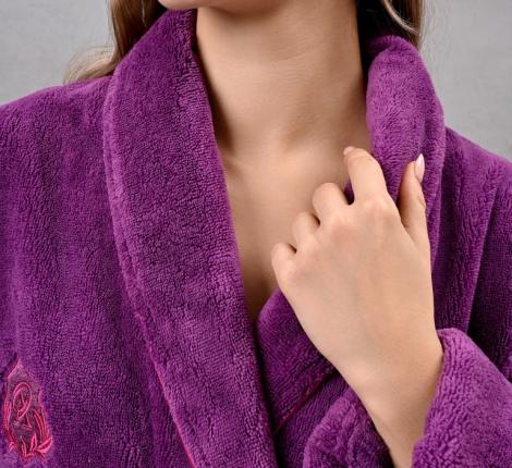 Халат женский трига шалька "AMBIELLA A-1295" сливовый, 3XL