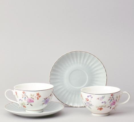 Чайный набор "ВРЕМЕНА ГОДА" на 2 персоны, 4 предметов (250 мл), голубой