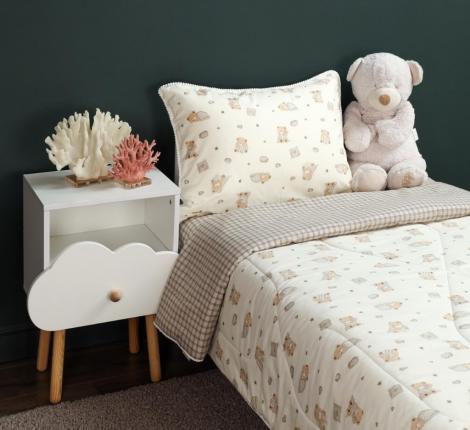 Постельное белье детское с одеялом "Sofi de Marko" Мишутки Сатин, 1,5 спальный