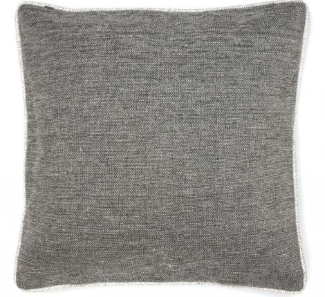 Подушка декоративная "CALID" 45х45, серый (светло-серый кант в елочку)