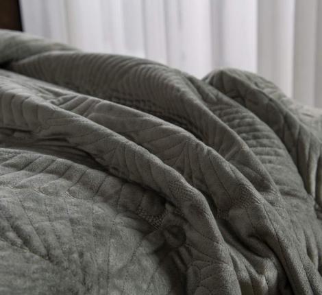 Покрывало "Sofi de Marko" Ноэль (олива) Велюр, 240х260