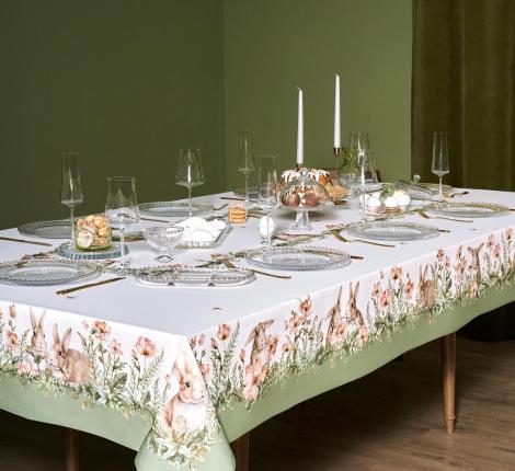 Скатерть с пропиткой LEFARD "SENSE" 175х400 см, зелёный