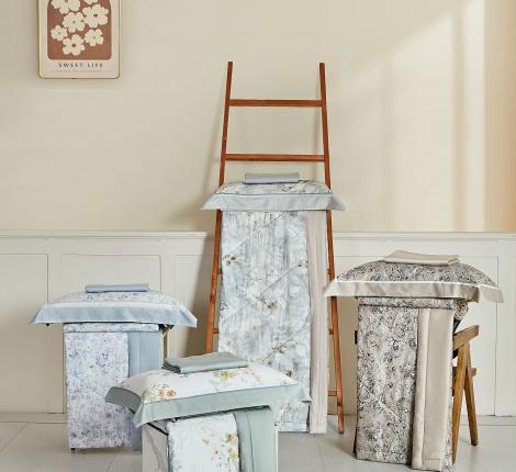 Постельное белье с одеялом "Asabella" 2269-OMP Фланель, Евро