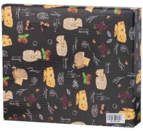 Набор для сыра "СЕКРЕТНЫЕ ИНГРЕДИЕНТЫ" (чёрный) 5 предметов, 28*23 см