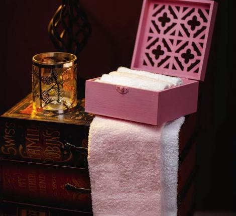 Подарочное полотенце Arya Case Pink 30х30-6 шт., Белый+Розовый