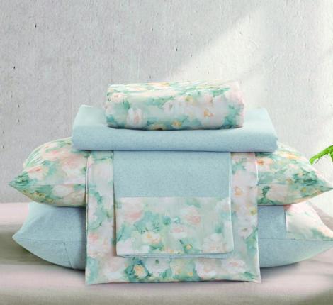 Постельное бельё "KARTEKS" жаккардовый сатин АКВАРЕЛЬ CVP 02, 2 спальный