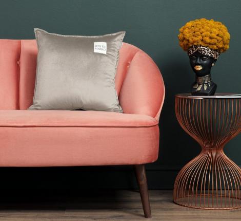 Подушка декоративная "Sofi de Marko" Ноэми (серая) Велюр, 55х55