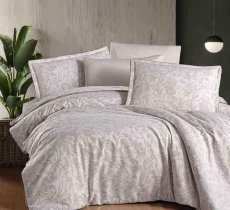 Постельное белье "DO&CO" Сатин DELUX ELLAN (бежевый), Евро