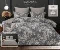 Постельное белье с одеялом "Kazanov.A." Эльба (бежевый графит) Велюр/Egypt Cotton, Евро