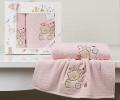 Комплект полотенец &quot;KARNA&quot; детский BAMBINO-BEAR 50x70-70х120 см , Розовый